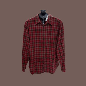 Gap Button-Down Shirt | Red Plaid Cotton | Size L | Vintage